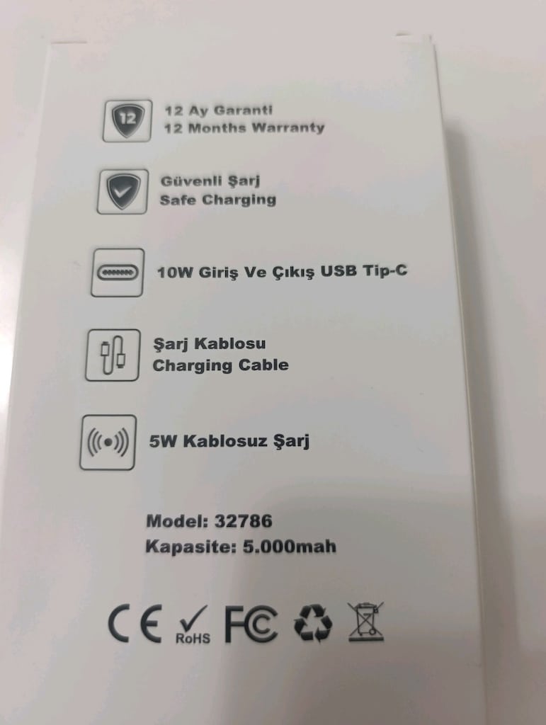 VakıfBank 5000mAH Powerbank (Kablosuz Şarjlı) Sıfır Ürün - 4