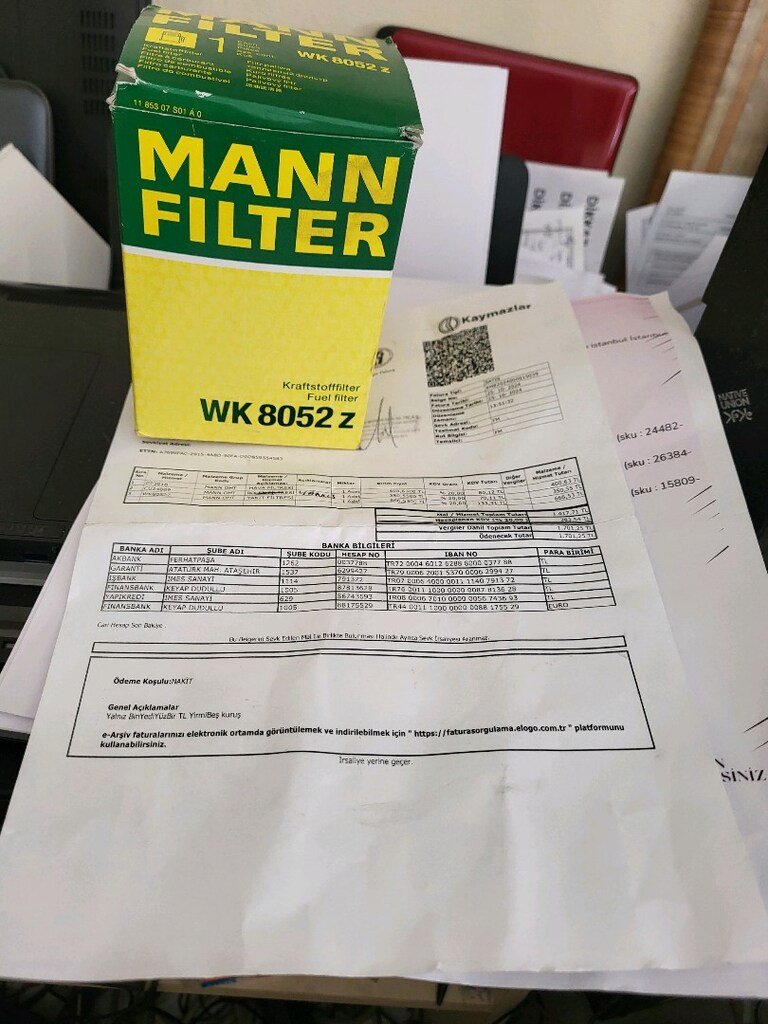 orjinal mazda yakıt filtre mann wk 8052z - 7