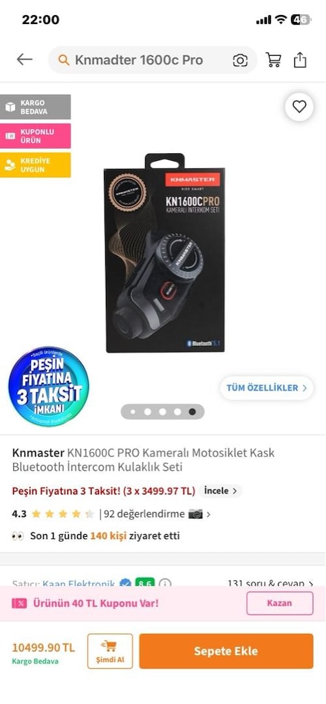 KUTUSU AÇILMAMIŞ KNMASTER 1600C-PRO KAMERALI İNTERKOM SETİ - 9
