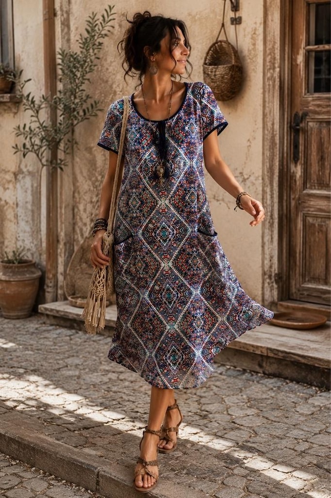 desenli zarif elbise 40-42 - 2