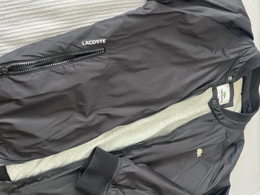 ORJİNAL LACOSTE SİYAH YAKASIZ SPOR ERKEK MONT YENİ — görsel 6/7