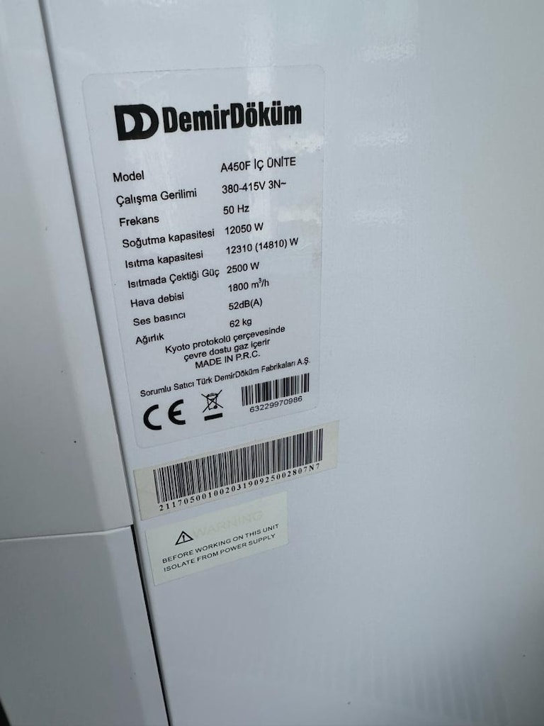 Demirdöküm A450F 45000 Btu Salon Tipi Klima Çok Az Kullanılmış - 2