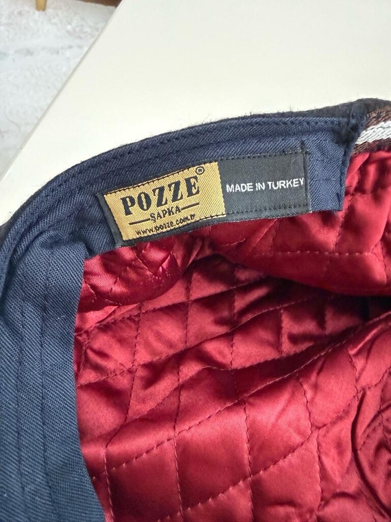 Orijinal pozze Siyah Yün kaşmir erkek kasket - 5