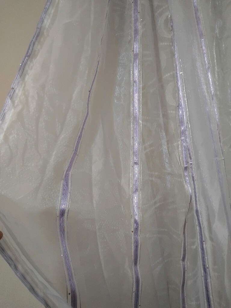 500/260 cm tül beyaz ,mor çizgili - 10