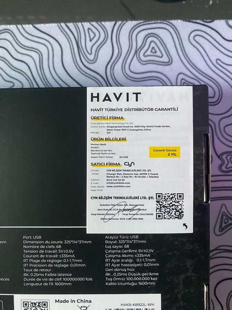 Havit Gamenote KB922L Garantili 2Yıl Sıfır Ayarında Az Pazarlık vardır - 6