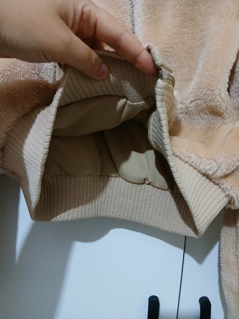 Kadın Fermuarlı Peluş Kısa Mont TOPSHOW - 6