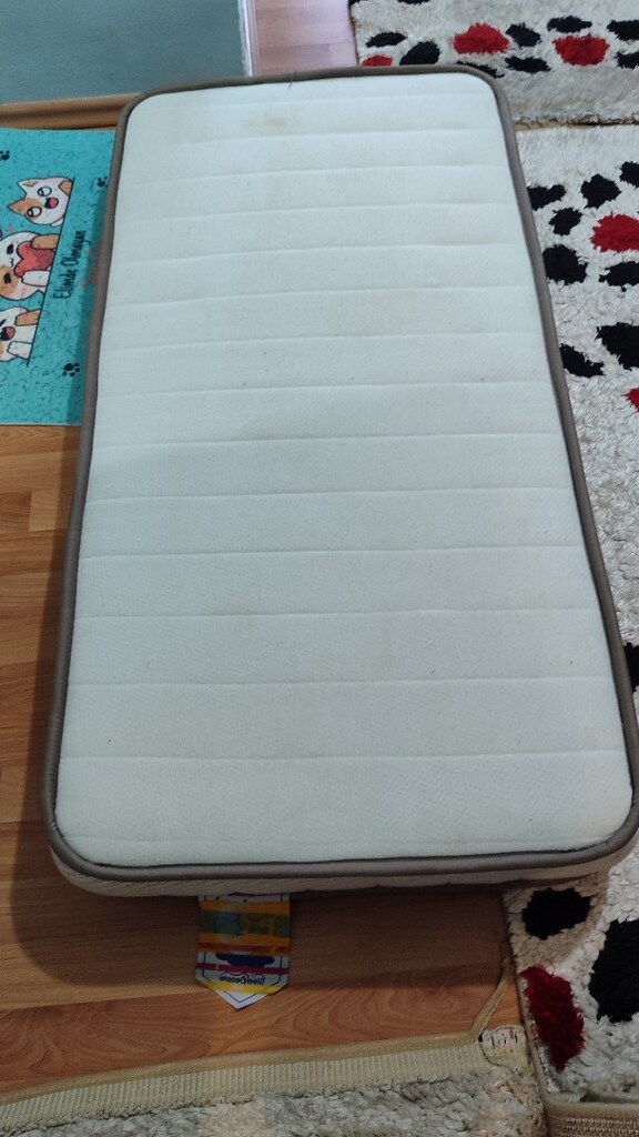 bebek yatağı 130 cm uzunluğa 65 eni. çif taraflı yatak yaz kış. - 2