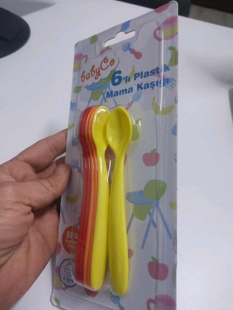 BabyCo 6'lı Plastik Mama Kaşığı +6Ay Orjinal - 5
