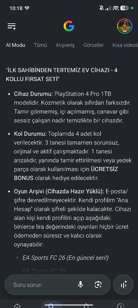 Temiz Kullanılmış PS4 Pro Dev Paket - 5