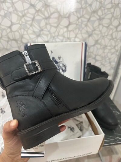 Siyah Bot 38 numara U.S. Polo Assn