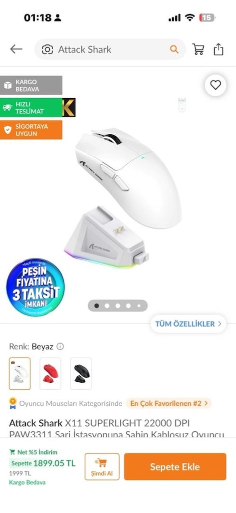 Attack Shark X11-SUPERLİGHT MOUSE - 4