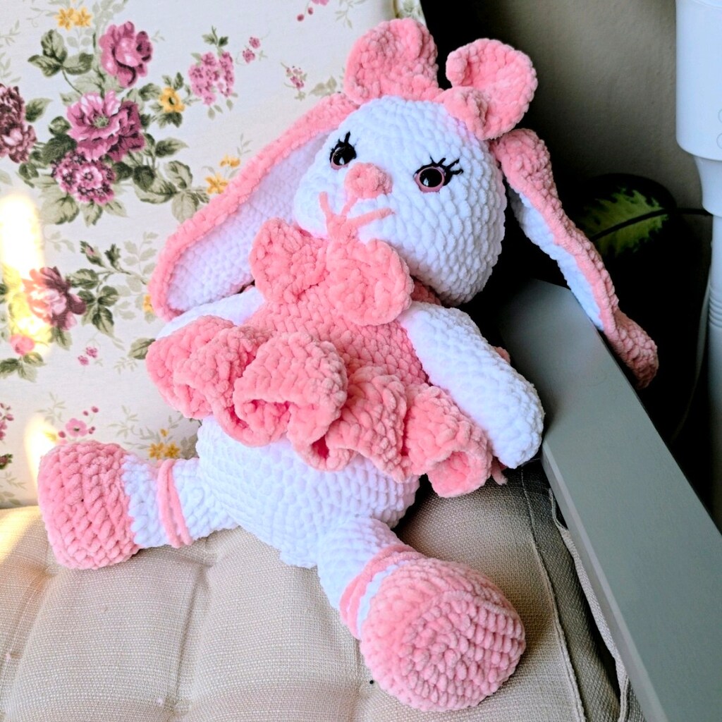 Amigurumi tavşan 50 cm oyun ve uyku arkadaşı - 6