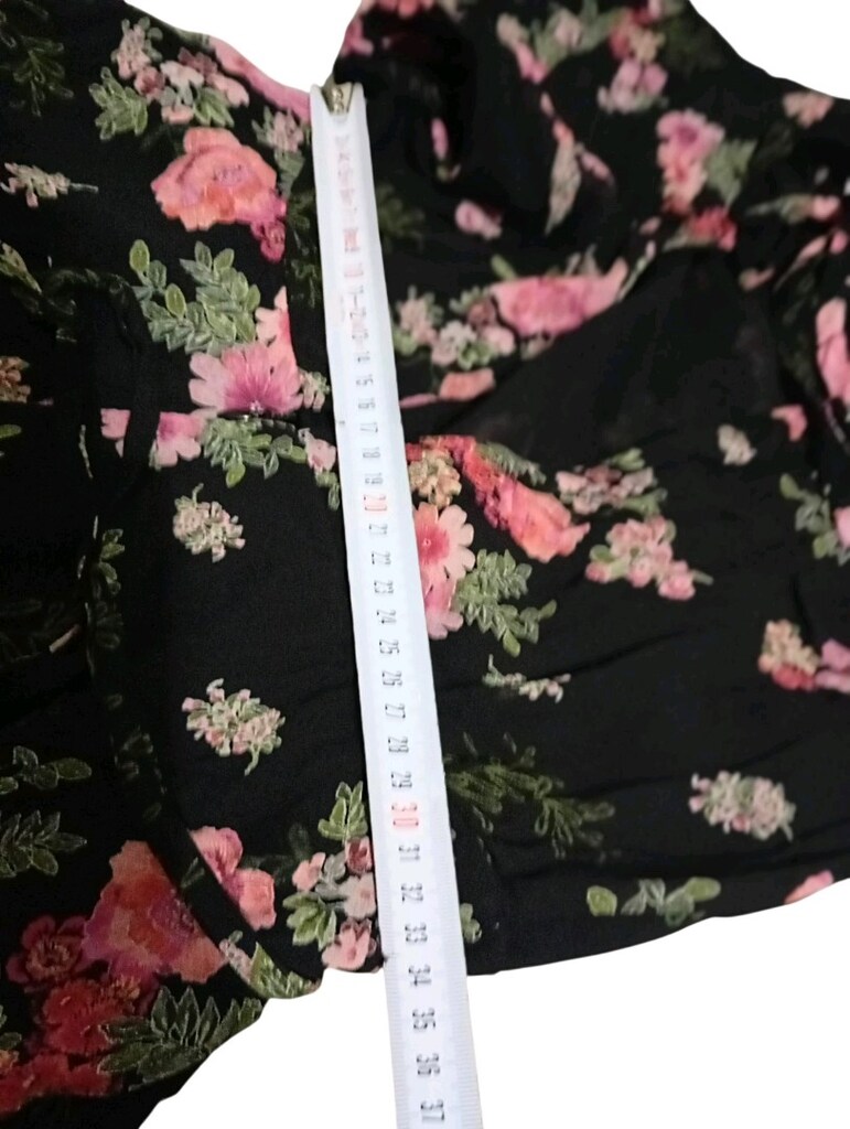 Zara Çiçek Desenli Şifon Elbise - 6