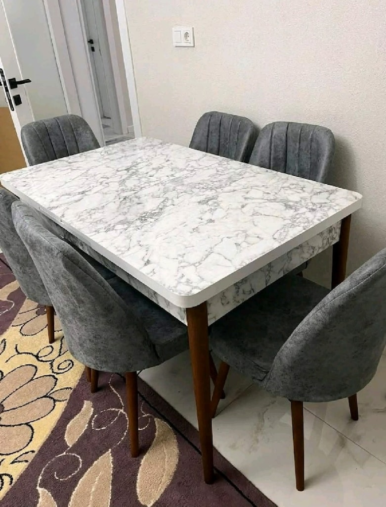 Açılabilir Yemek Masası ve 6 Sandalye Takımı, Kelebek Mutfak Masası - 13