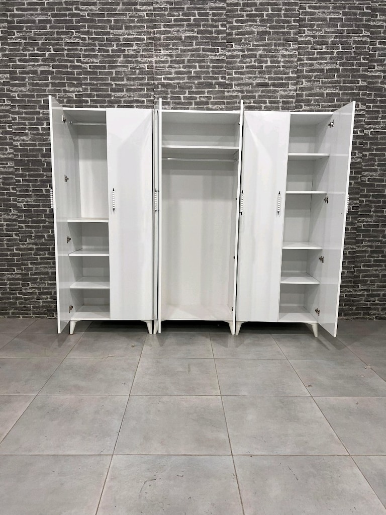 MDF 6 kapaklı elbise dolabı - 5
