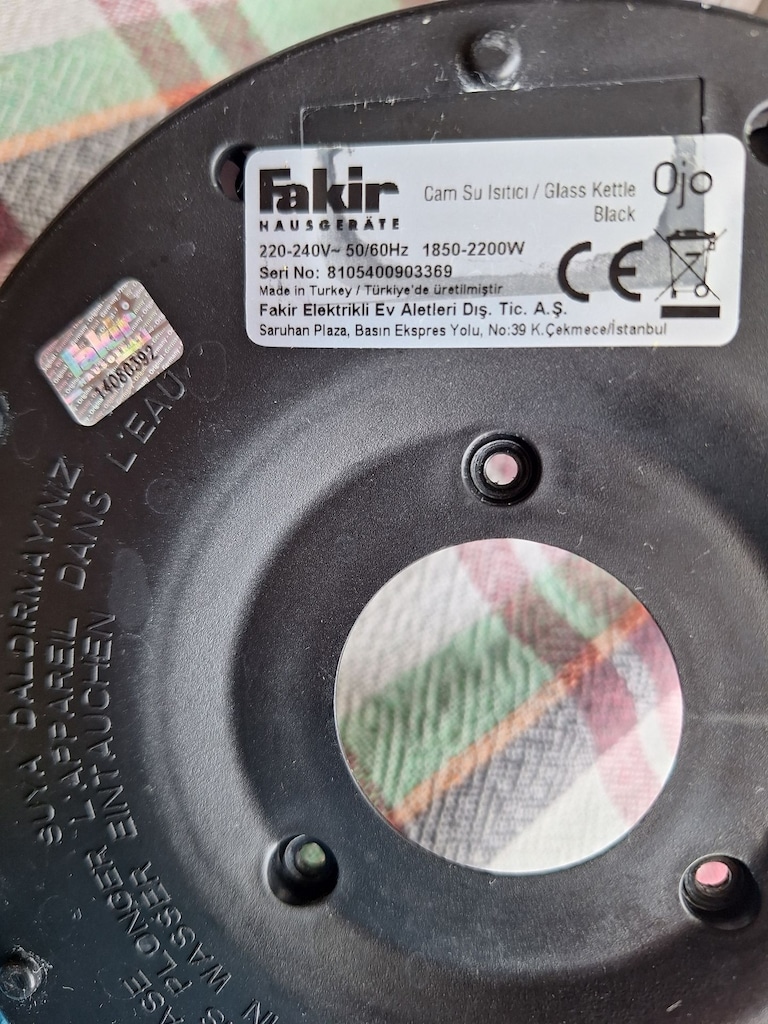 Fakir OJO Su Isıtıcısı - Cam Gövde Kırırıldı - Yedek Parça Niyetine - 8