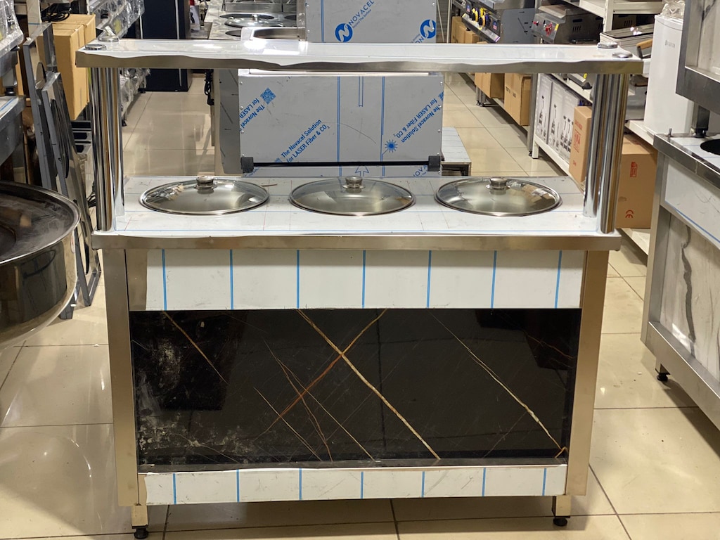 9+9+9LT 3 LÜ ÇORBA TEZGAHI ÇORBALIK CADI KAZANI ELEKTRİKLİ - 2