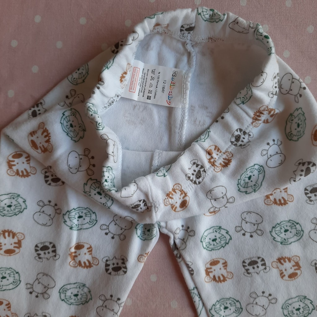 9 - 12 aylık bebek pijama alt - 5