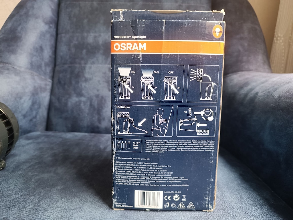 Osram Crosser 3 LED'li XL El Feneri (Siyah) - 8