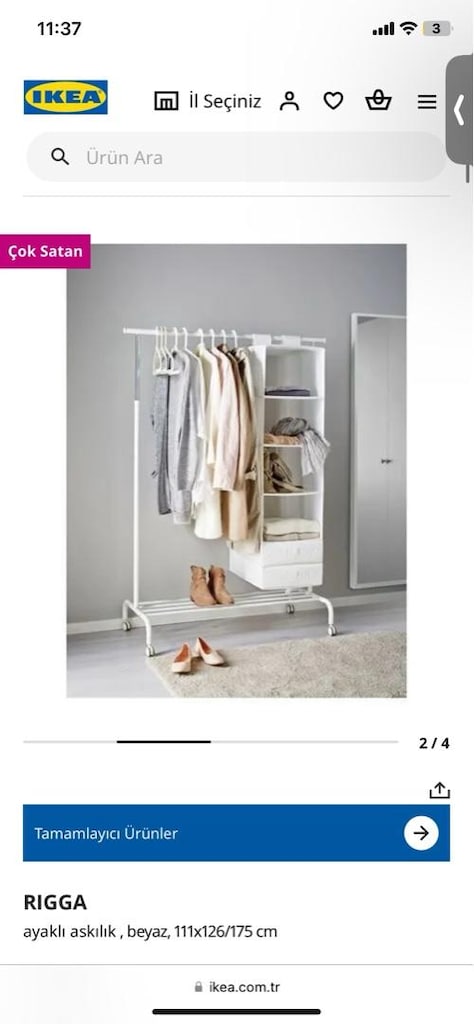 ikea tekerlekli askılık - 3