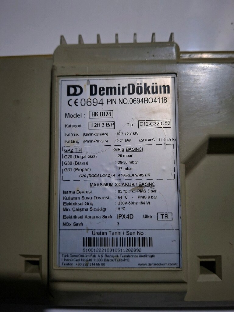 Demirdöküm kombi gaz valfi - 3