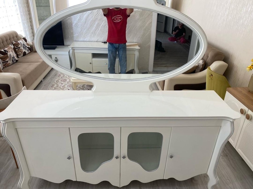 AVANGART YEMEK ODASI TAKIMI |MASA+8 SANDALYE +KONSOL +AYNA +TV ÜNİTESİ - 4