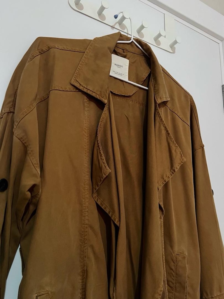 Camel Tonlu Uzun Trençkot - 5