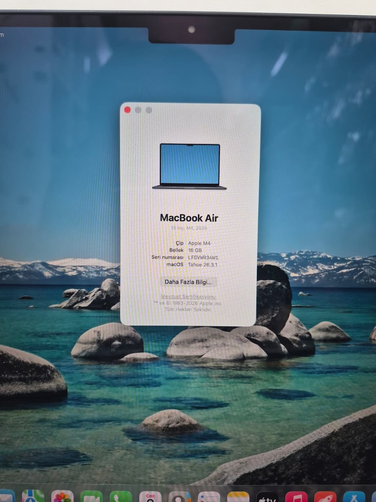 MACBOOK AİR M4 15.3 inç 16 GB RAM MAĞAZADAN - 3