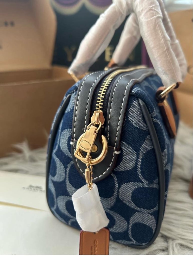 Coach Mini Rowan Crossbody Denim - 4