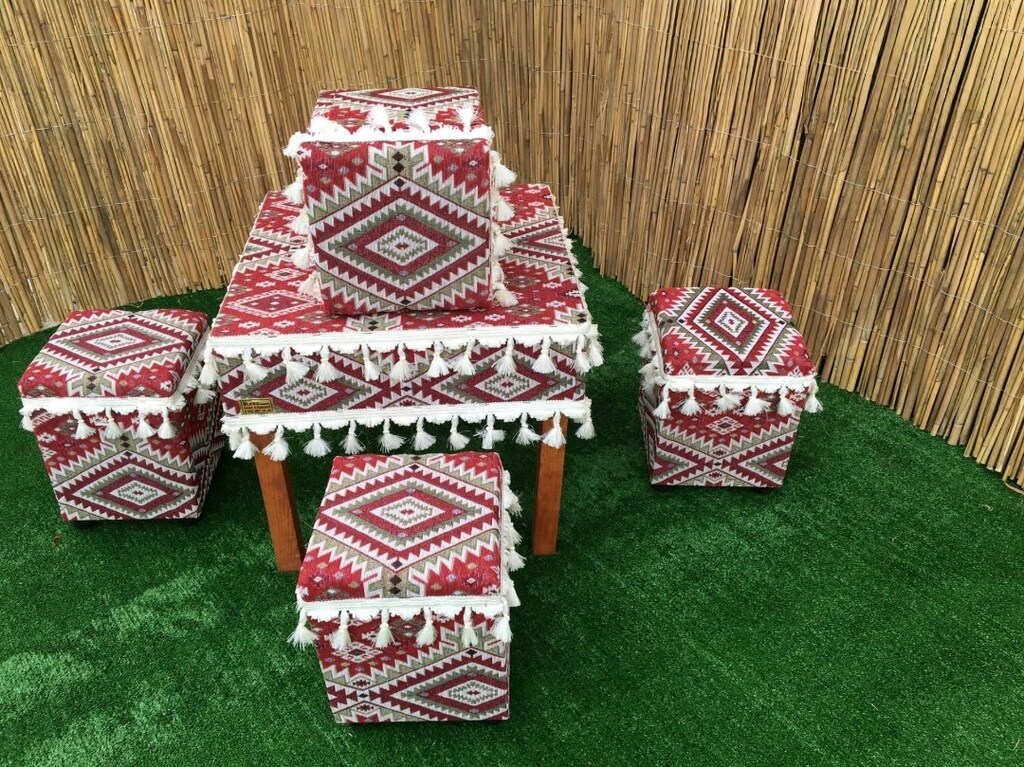 tabure takımı masa sandalye şark köşesi sedir takımı - 5