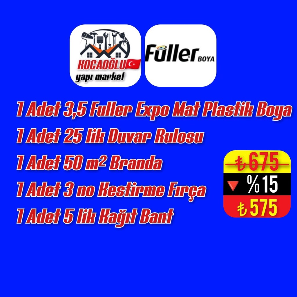 3.5 Kg Fuller Expo Mat Plastik Boya Paketi - 2