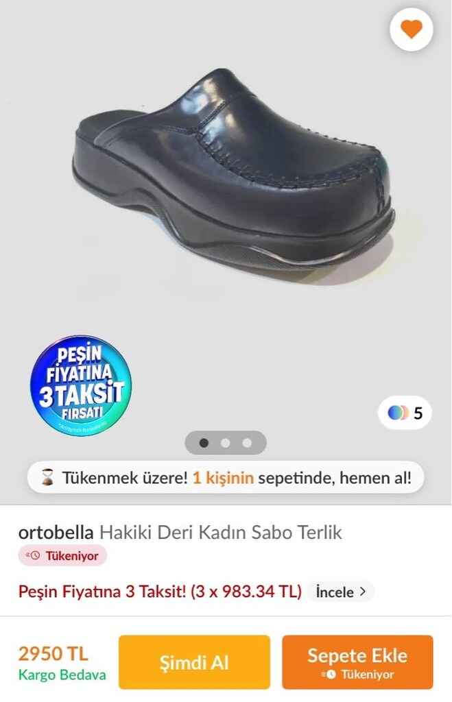 Ortapedi Hakiki Deri Sabo Terlik - 2