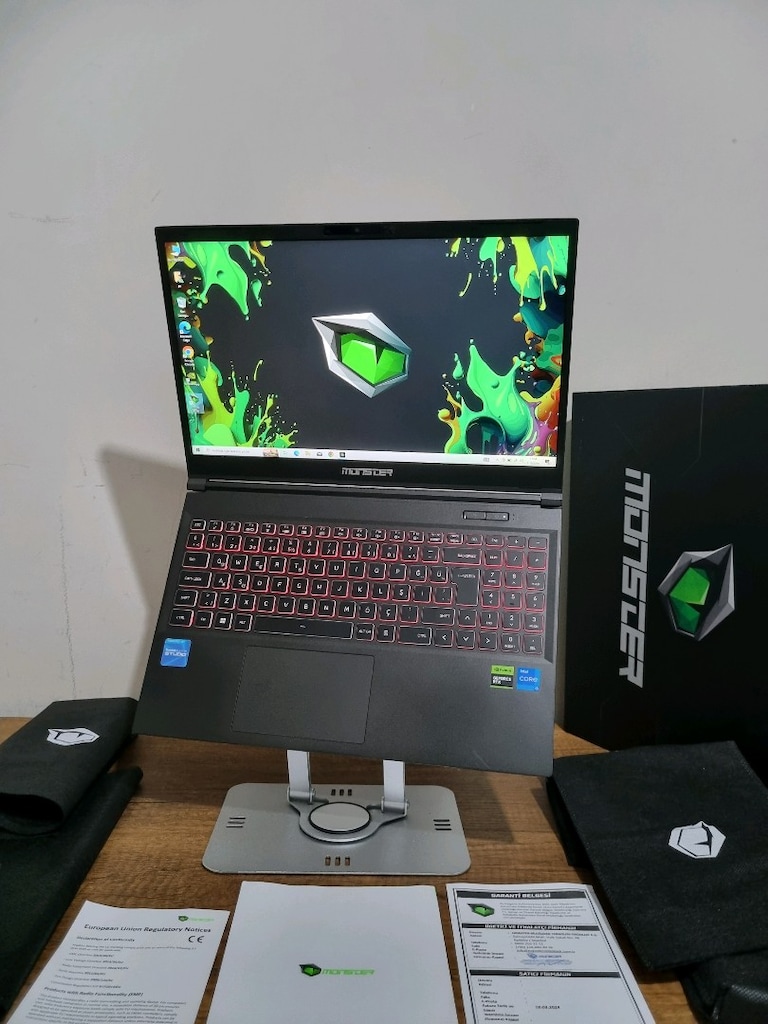 RTX4050 140W - Monster Abra - Temiz Gaming Laptop - 3