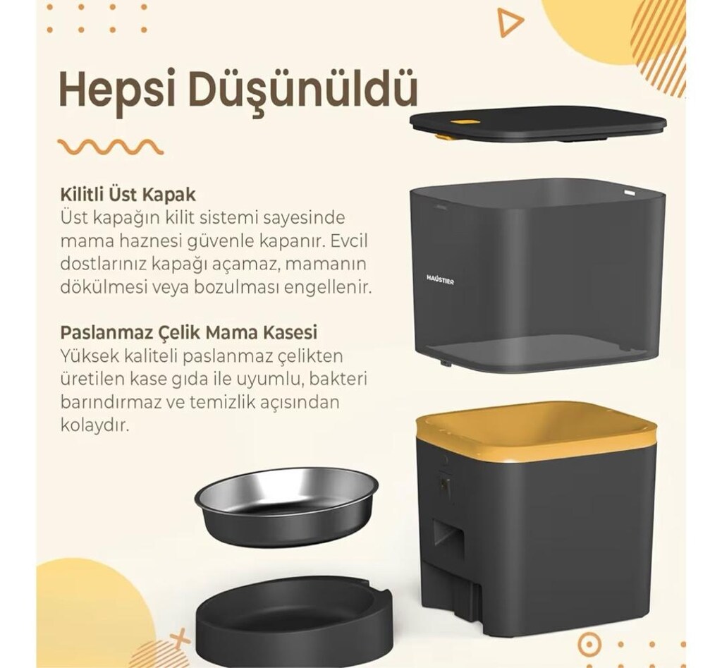 otomatik kedi mama kabı-kutulu hiç açılmadı - 6