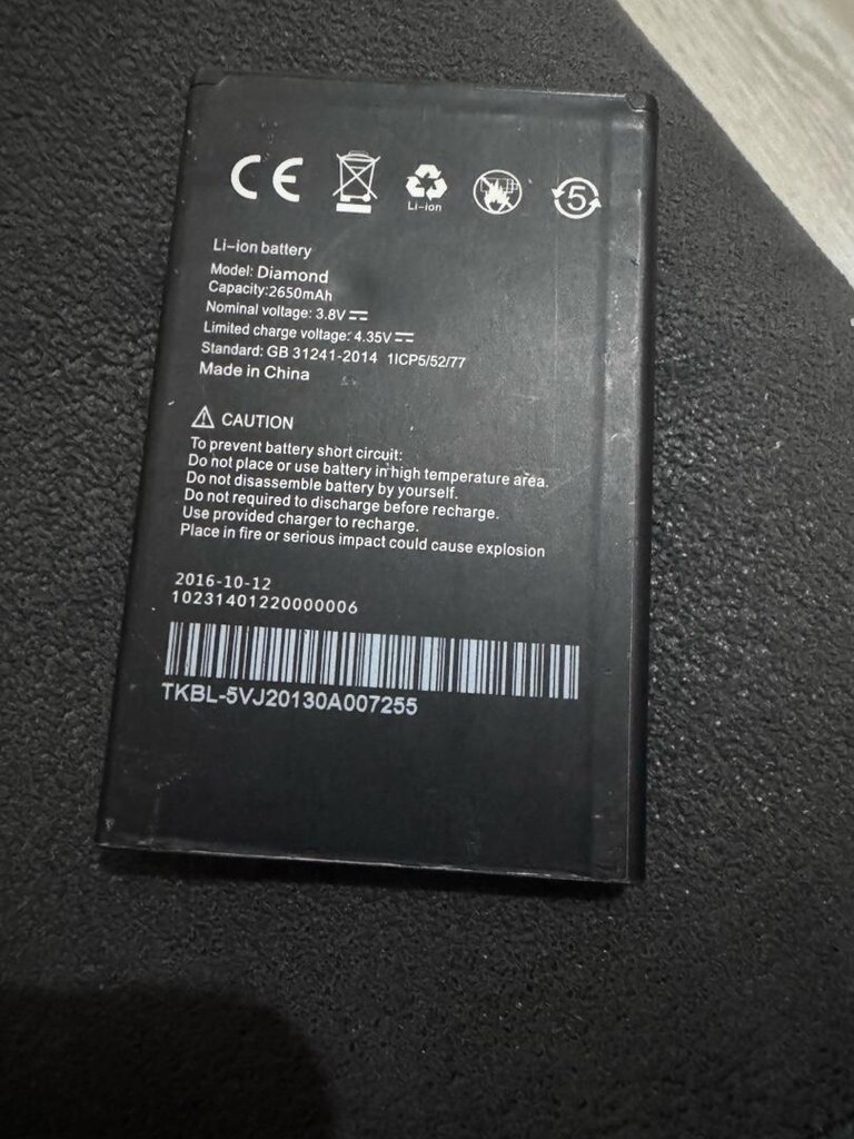 umi diamond 2650mah lityum cep bataryası - 2