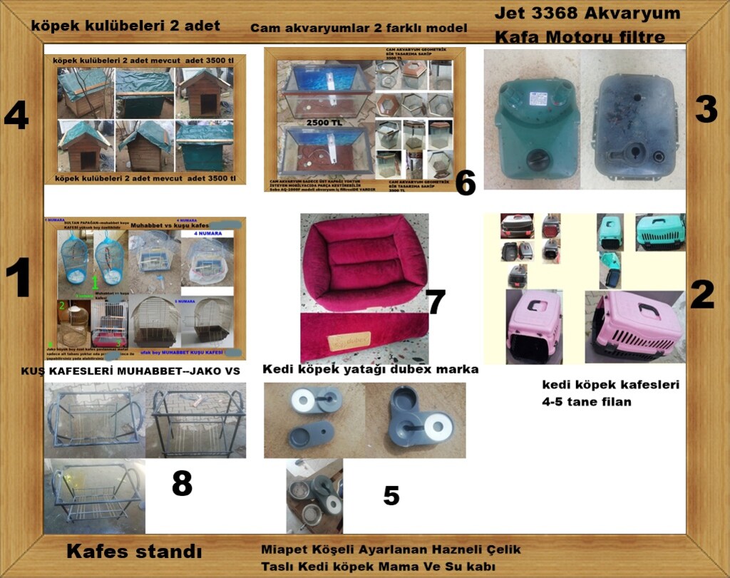 KUŞ KAFESLERİ MUHABBET-JAKO-KÖPEK KULÜBESİ-AKVARYUM-KEDİ EVİ DETAY OKU - 6