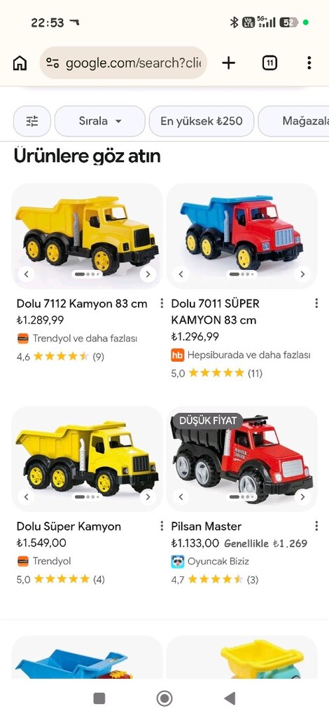 Oyuncak kamyon 80cm boy - 2