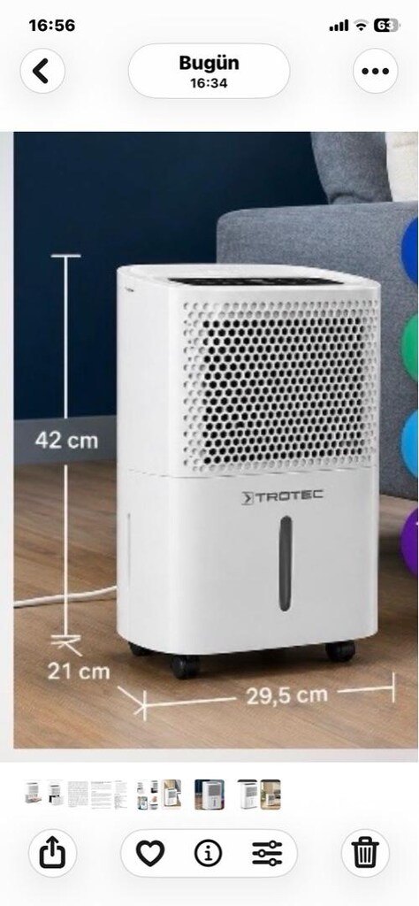 SIFIR Trotec TTK 26 E 10 lt Nem Alma Cihazı - 5
