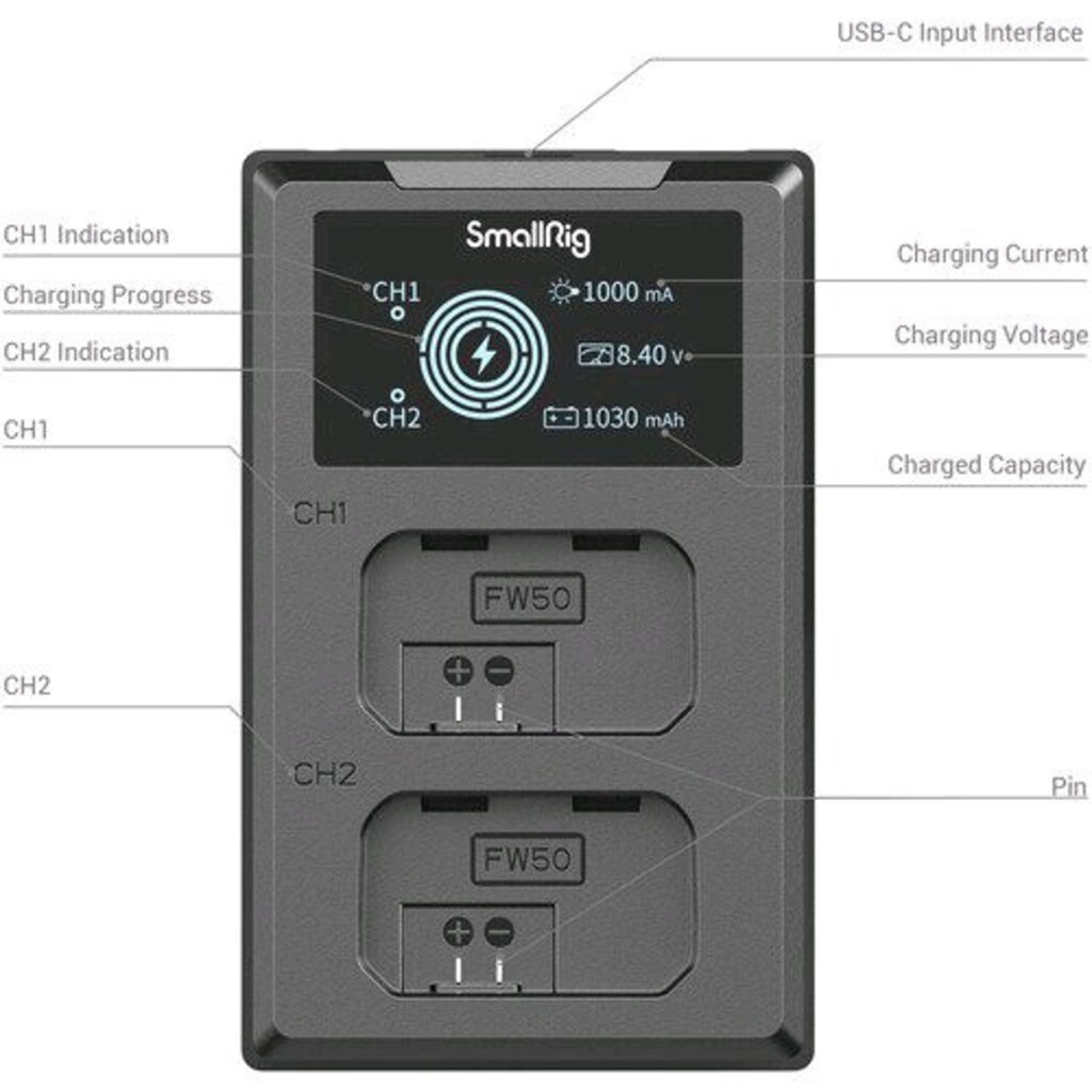Satılık Smallrig Sony np-fw50 şarj aleti 2li - 5