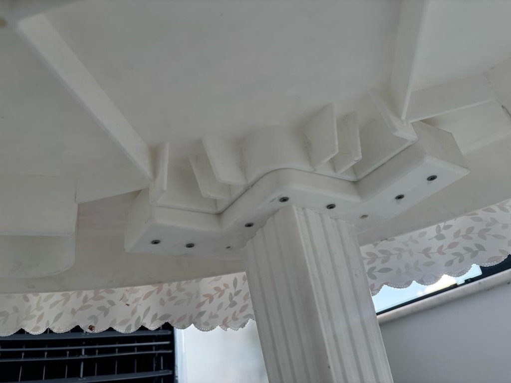 Plastik balkon masası Yuvarlak masa 110 cm - 4