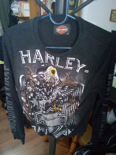 Harley Davidson t-shirt orijinal desenli temiz uzun kol M