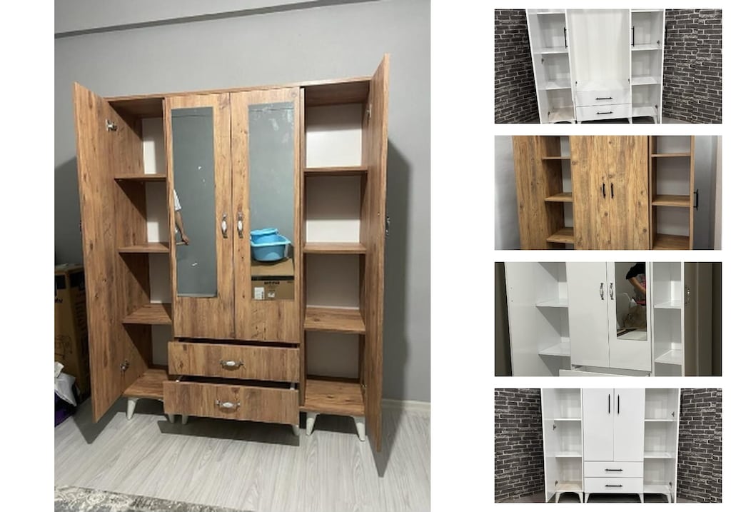 4 kapaklı elbise dolabı vwyhkshshw - 3