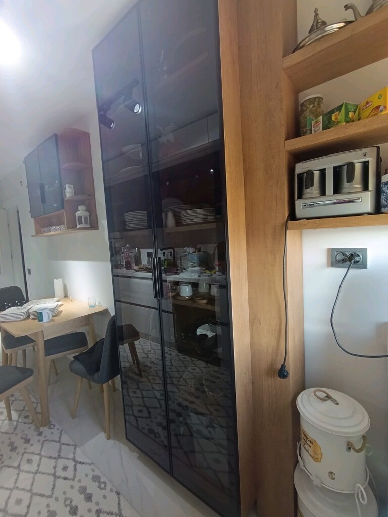 boydan reflekte siyah cam dolap - 4