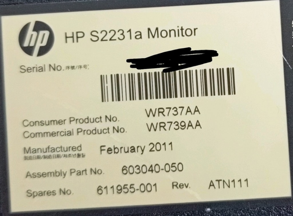 HP S2231a 1080p Monitör dvi VGA full HD 21.5 - 2
