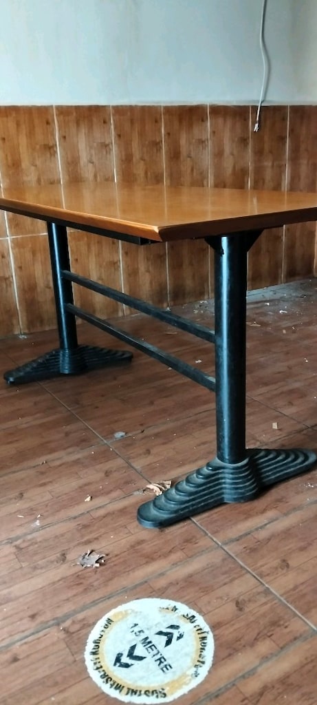 150 × 60 cm Dikdörtgen Kafe / Restoran Masası - 3