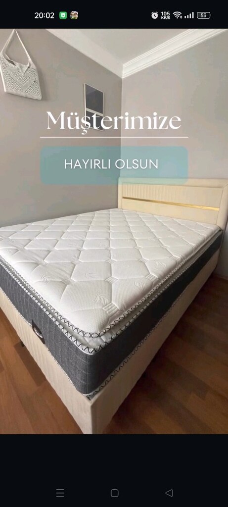 çift kişilik baza başlık yatak çelik kasa iyisi sıfır paketli ürünler - 5