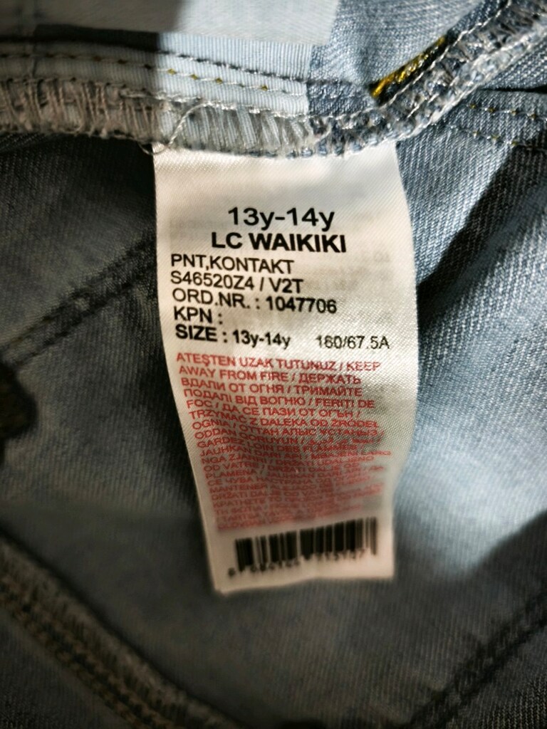 LCW Waikiki marka kız Çocuk kot pantolon 13/14 yaş - 7