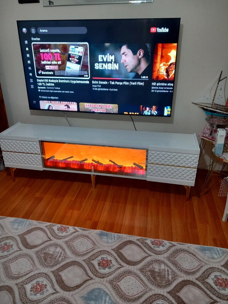 ŞÖMİNELİ HAREKETLİ 180CM GERÇEK GÖRÜNÜM - 5