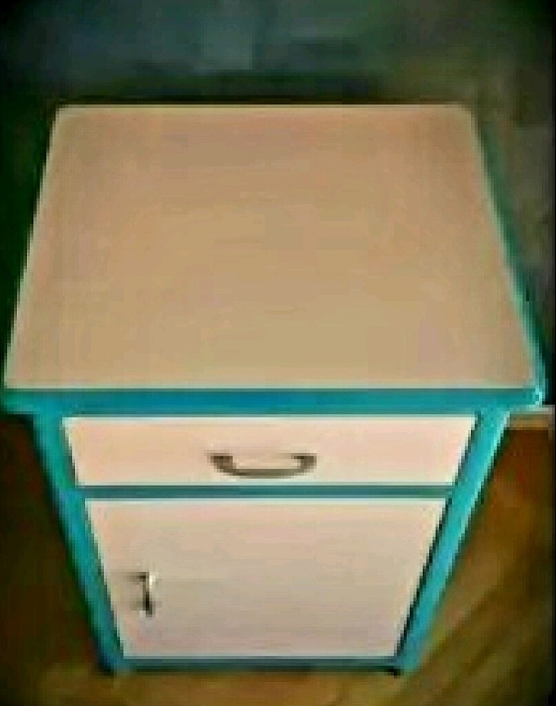 Retro metal bilyalı çekmece nadir temiz tarz dekor üst tabla ahşap - 4