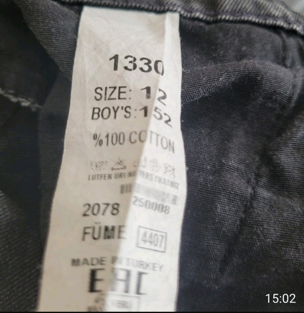 2 adet çocuk kot pantolon bol kesim 10 yaş - 7